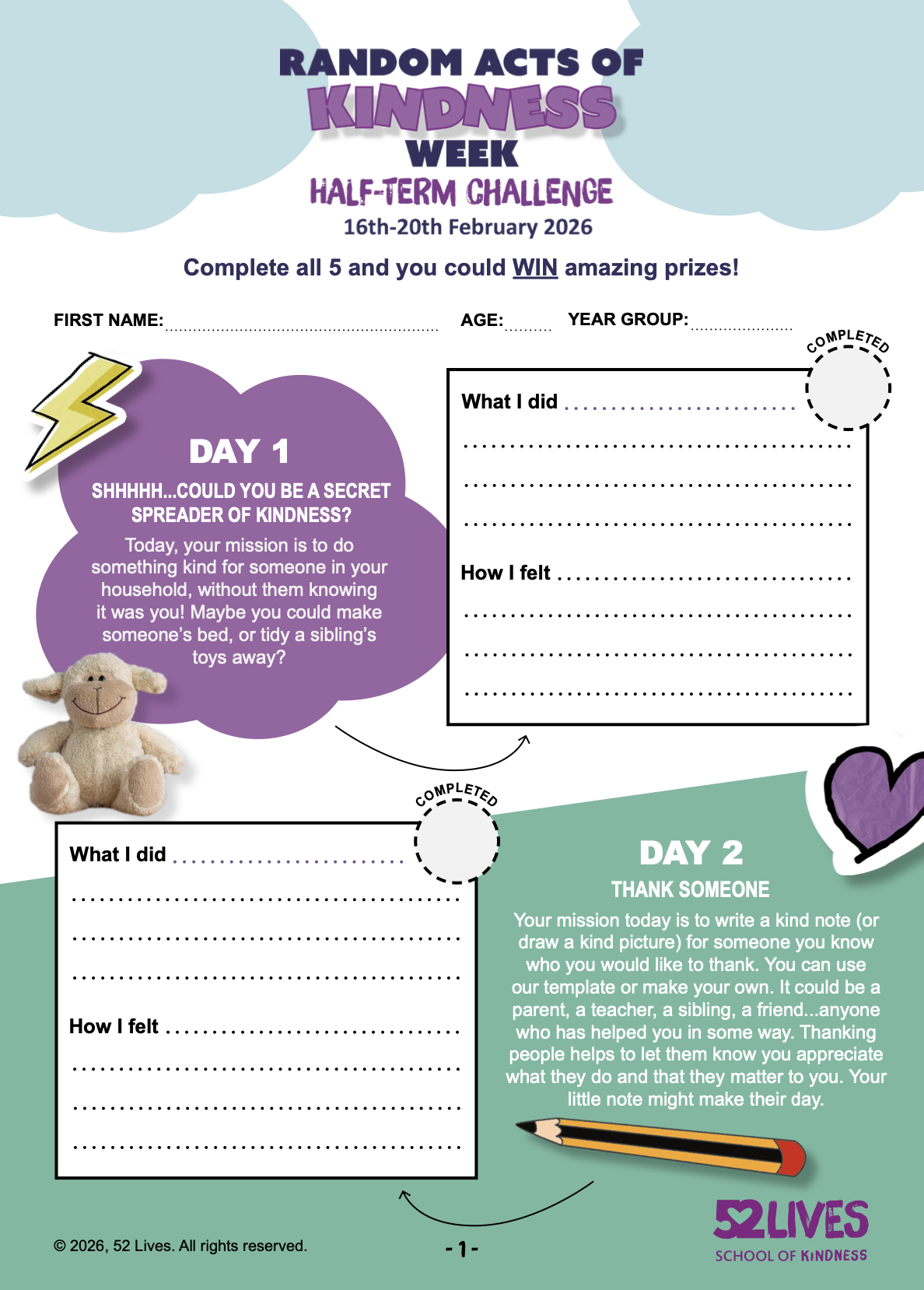 Happy news postcard competition sheet